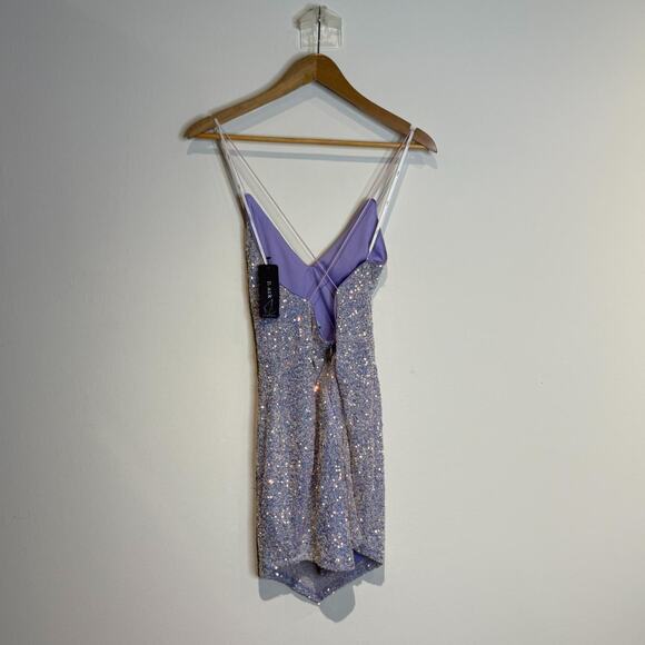 Purple Sequined Dress - Picture 4 of 5